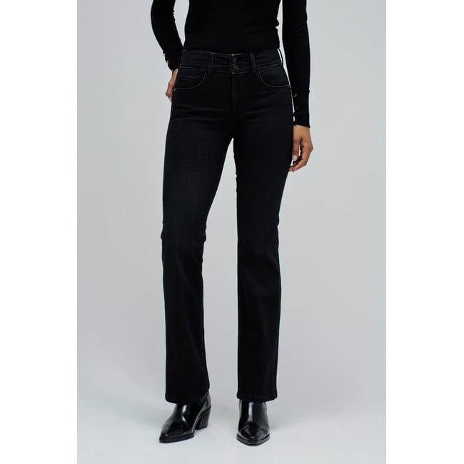 JEAN SECRET PUSH IN BOOTCUT noir <span itemprop=