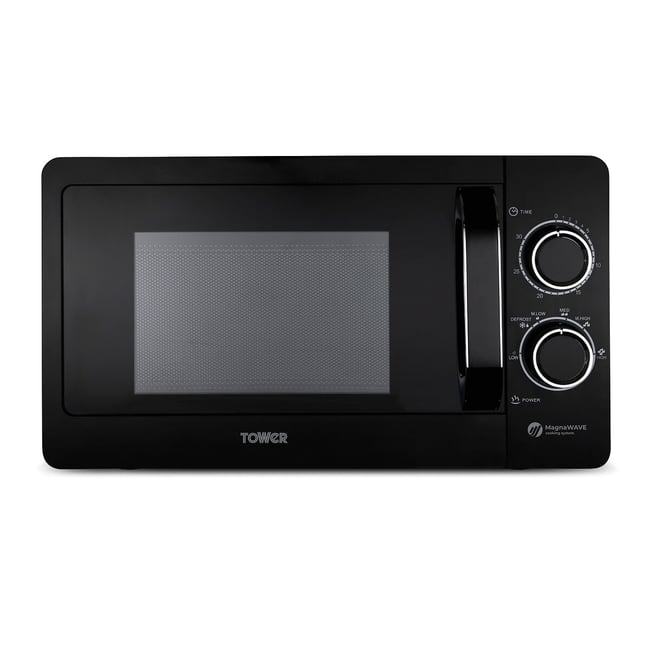 20L 800W Manual Microwave - T24042, black, TOWER