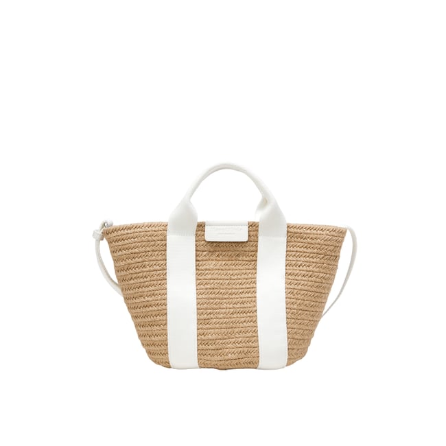 Shopper small en jute de haute qualité beige <span itemprop=