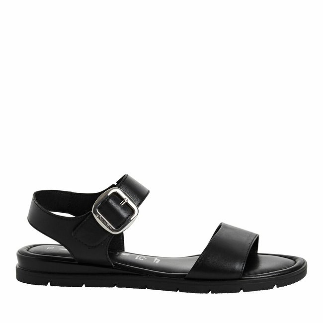 Sandales plates noir <span itemprop=
