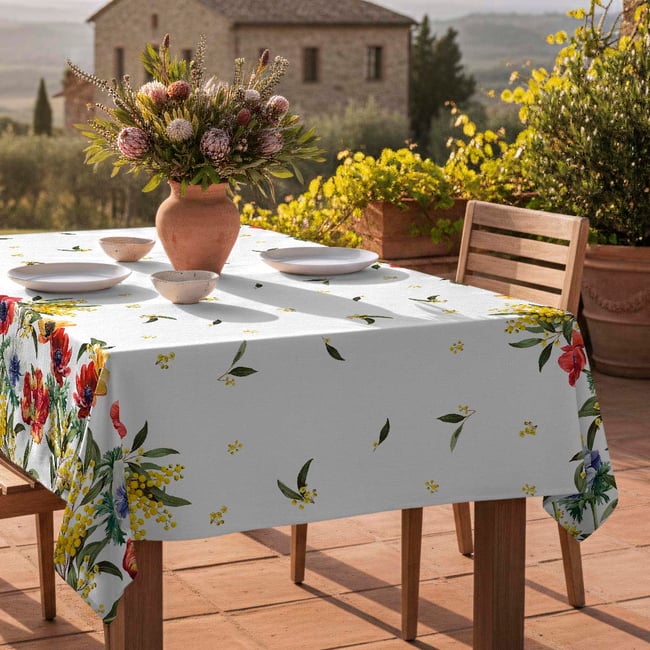 Nappe anti-taches Tumin - 100% coton - multicolore <span itemprop=