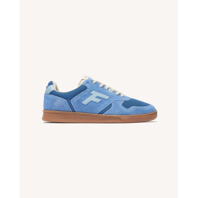 Baskets basses suede tissu PALMER PALMER bleu océan <span itemprop=