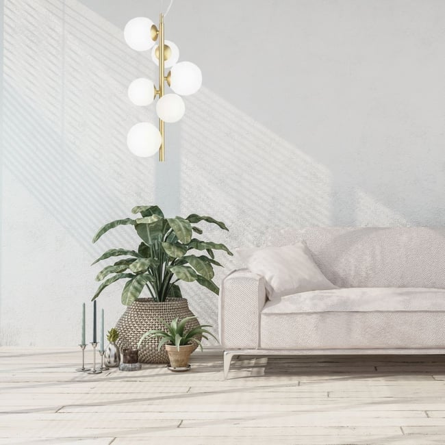Suspension    PERLAGE Couleur laiton <span itemprop=