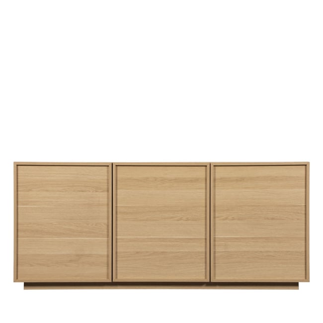 Buffet 3 portes en bois L160cm- JOY Couleur bois clair <span itemprop=