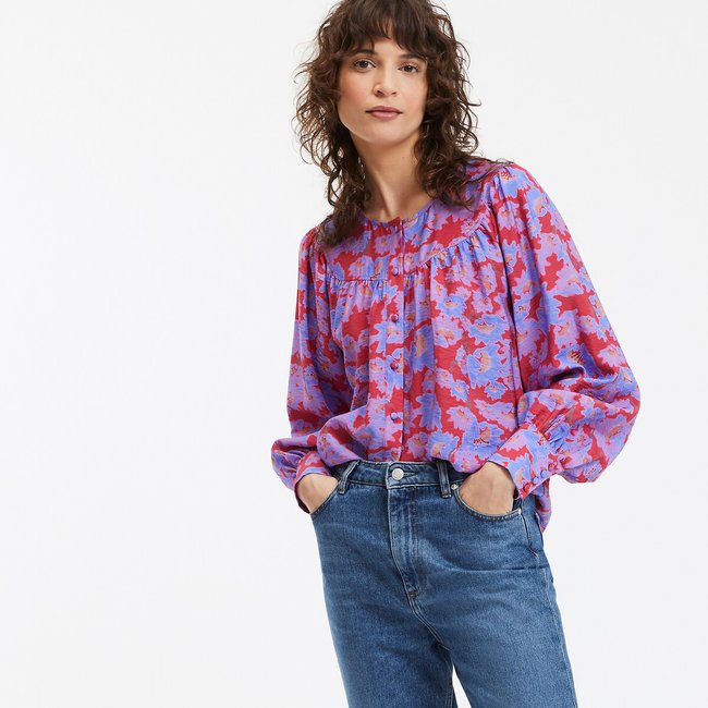 Camicetta oversize in viscosa, con stampa floreale fantasia floreale LA REDOUTE COLLECTIONS