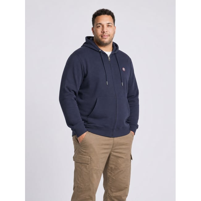 Sweat à capuche zippé en coton grande taille pinewood - PETROL INDUSTRIES