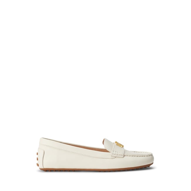 Mocassins en cuir Barnsburry blanc <span itemprop=
