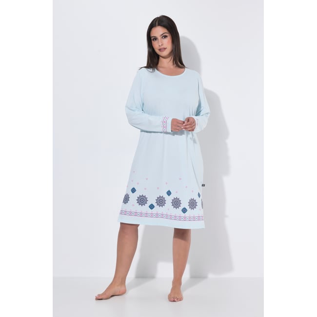 Lot de 2 chemises de nuit / grands T-shirts bleu mer de glace <span itemprop=