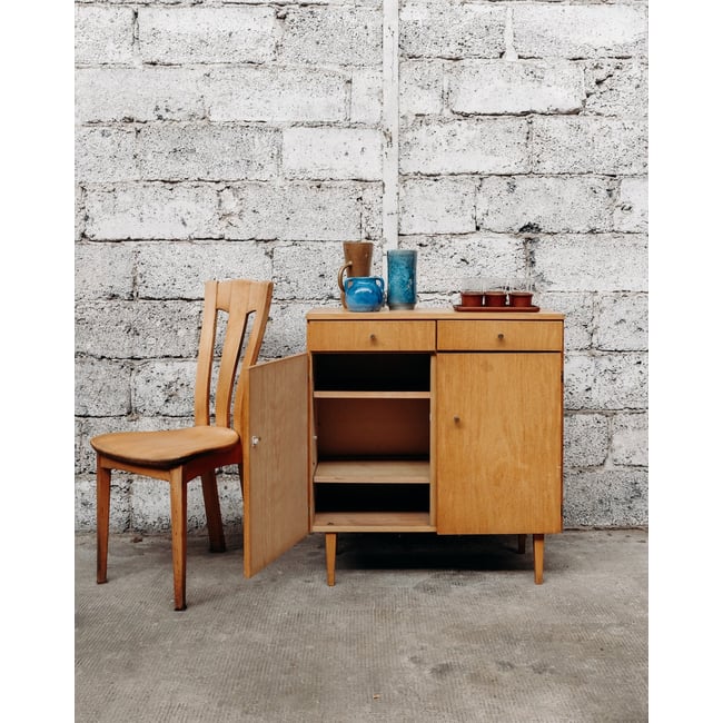 Meuble de rangement Gustave N°176 - Bon état Couleur bois <span itemprop=