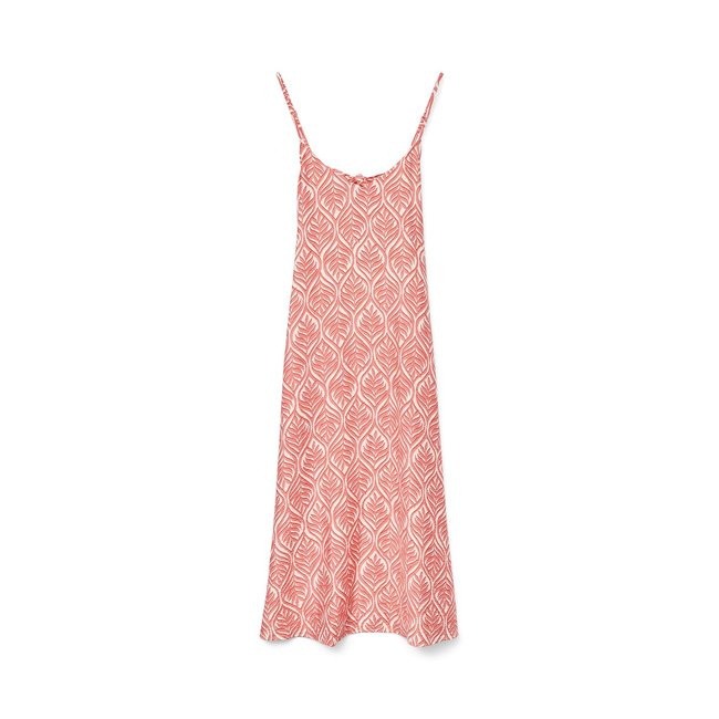 Bedrucktes Kleid mit schmalen Trägern rosa bedruckt <span itemprop=