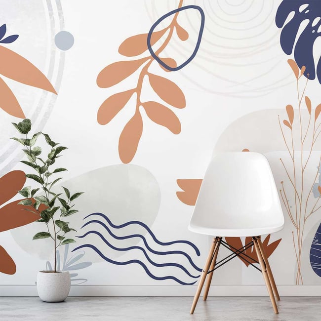 Papier peint pochoir pop Couleur intissé <span itemprop=