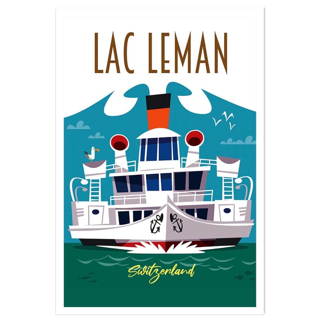Poster de le lac leman - HEXOA