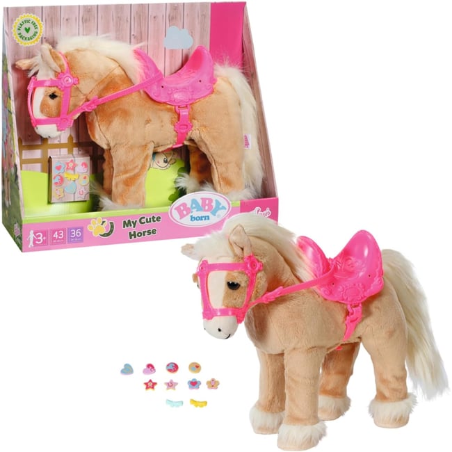 Baby Born My Cute Horse-Cheval en peluche interactive v002235 <span itemprop=