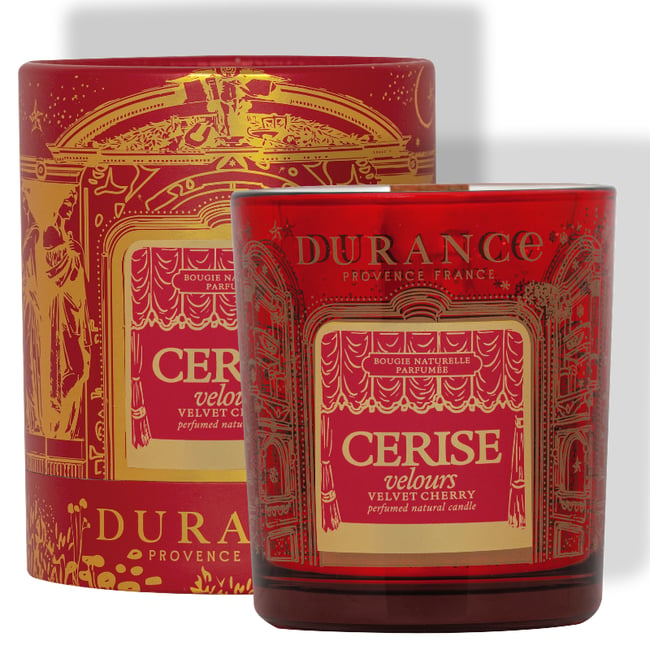 Bougie Mèche en Bois Cerise Velours - DURANCE