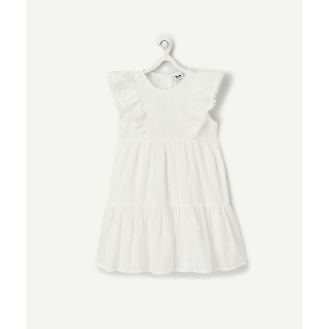 Vestido de manga corta blanco <span itemprop=