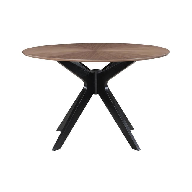 Table à manger design ronde D120 cm DIELLI Couleur noyer <span itemprop=