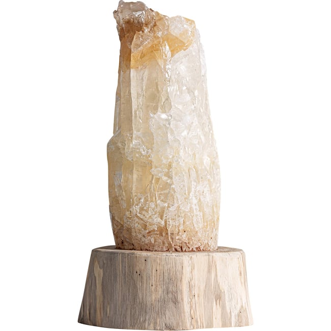 Sculpture décorative nordique Couleur ivoire et bois clair <span itemprop=