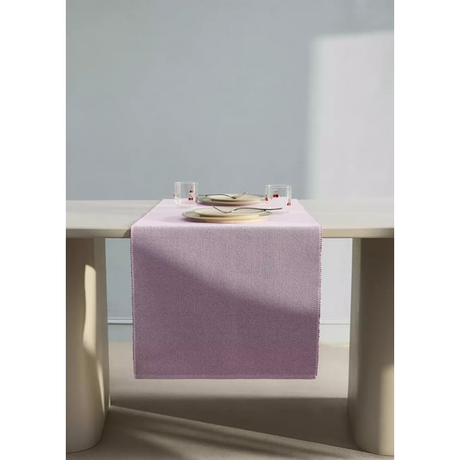 Chemin de table coton effet chiné - MANGO HOME