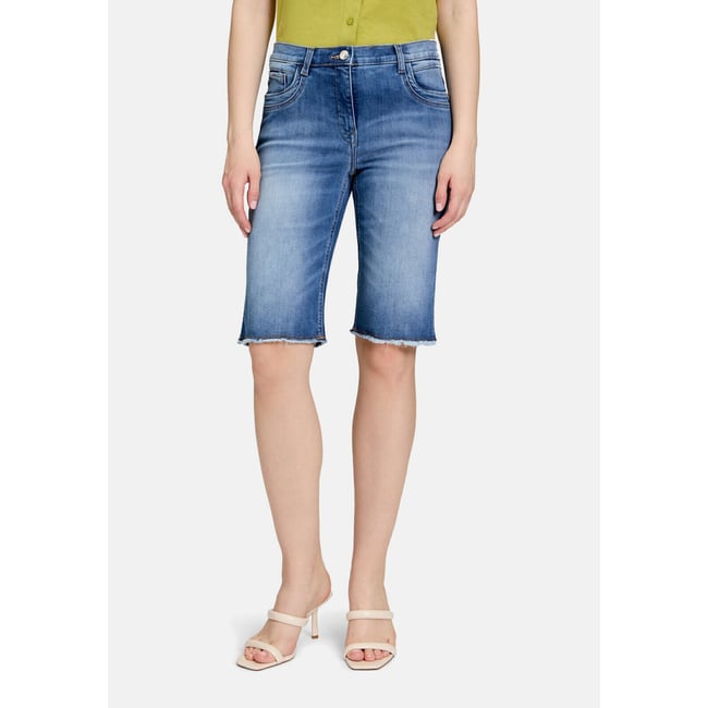 Shorts en jean à poches plaquées light blue denim <span itemprop=