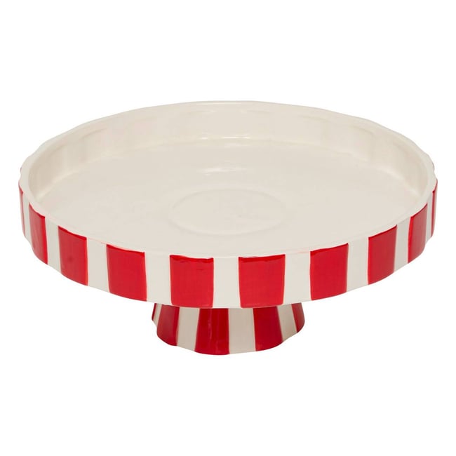 Plateau de présentation D27 cm céramique Couleur rouge <span itemprop=