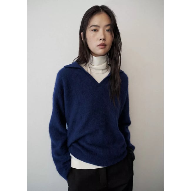 Pull 100% laine col polo - MANGO