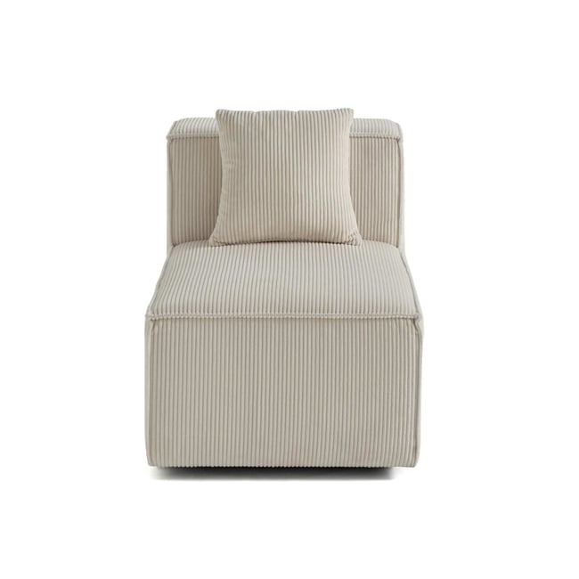 Module d'assise en velours côtelé, ARTY Couleur beige <span itemprop=
