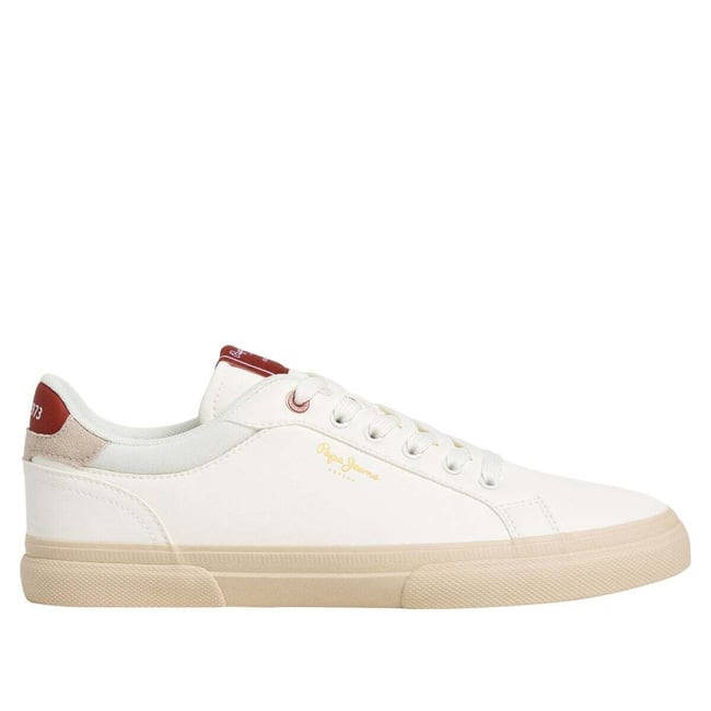 Sneakers Classiques Avec Détails En Daim blanc ivoire <span itemprop=