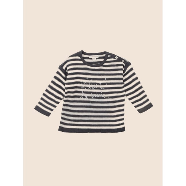 Pull - Très bon état gris, argent <span itemprop=