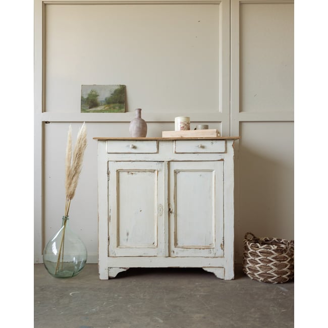 Buffet de campagne blanc Gilbert N°1663 - Bon état Couleur blanc <span itemprop=