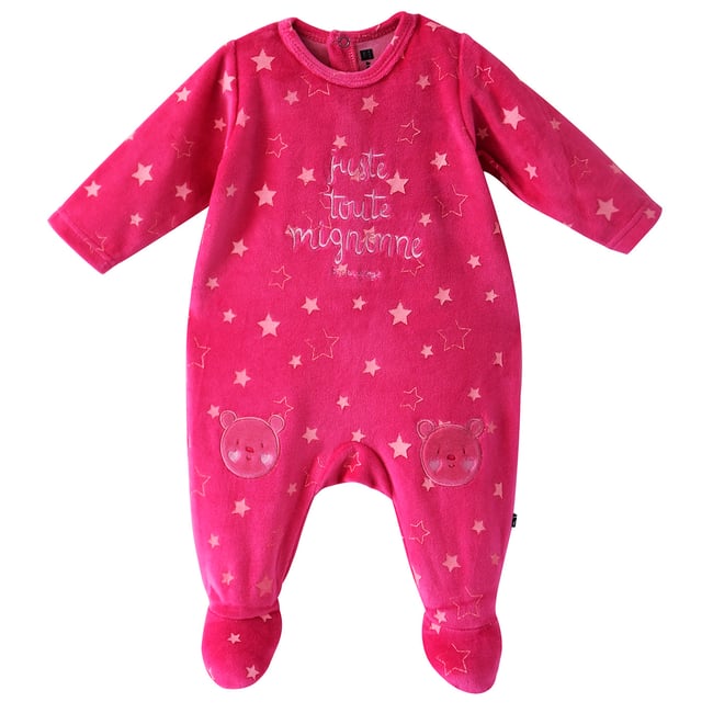 Dors bien velours rase brianne rose <span itemprop=