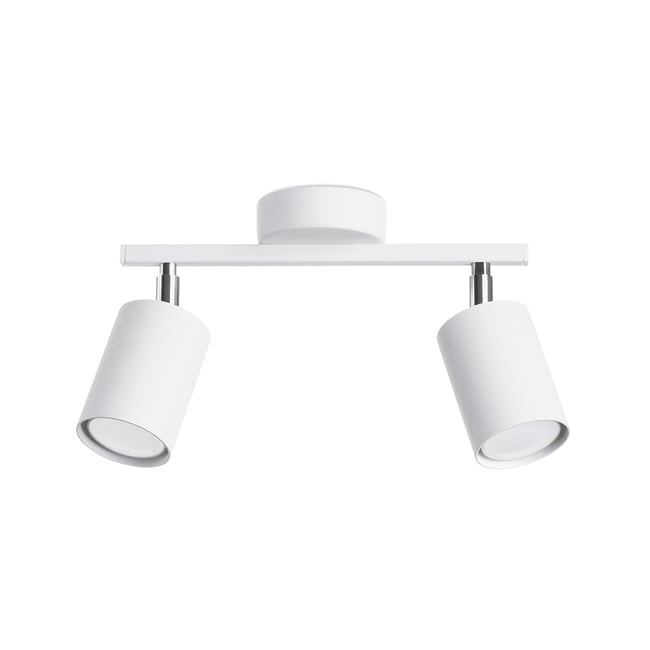 Plafonnier Acier Blanc GU10 2 Lemmi Couleur blanc <span itemprop=