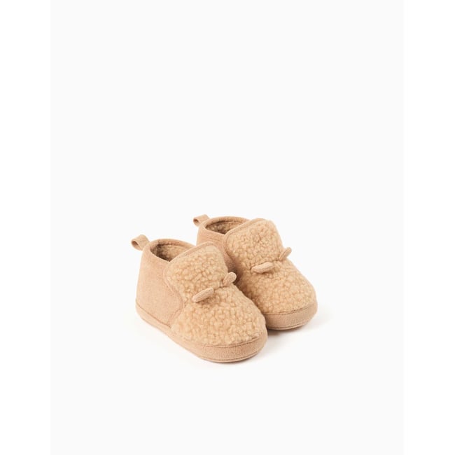 Bottes pré-marche avec doublure effet mouton multicolore <span itemprop=