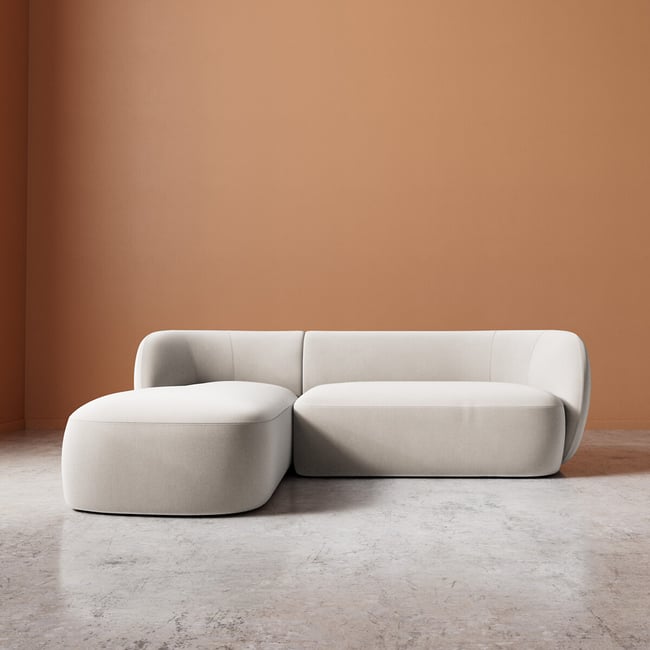 Alban Crushed Velvet Corner Chaise Sofa - SWOON