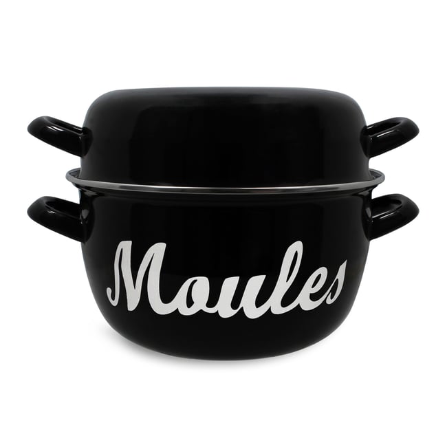 Marmite à moules 24cm noir <span itemprop=