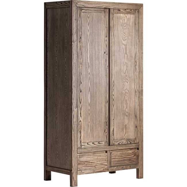 Armoire rustique en bois d'orme Couleur marron bois d'orme marbré <span itemprop=
