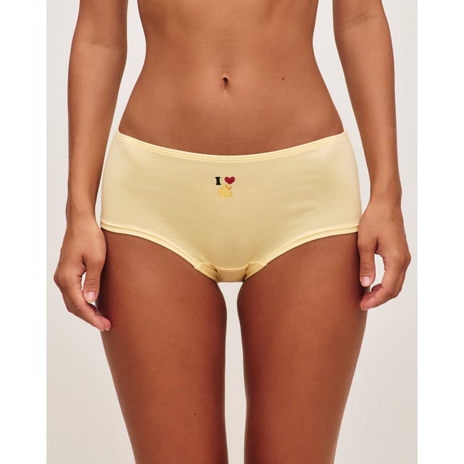 UNDIZ SHORTY SHORTIZ ILOVEDUCKIZ- jaune <span itemprop=