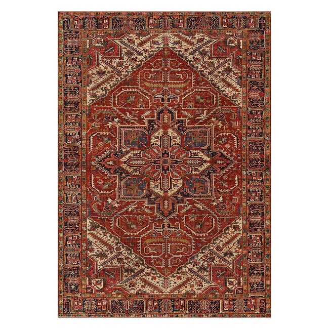 Tapis design impression haute définition JASPER Couleur rouge naturel <span itemprop=