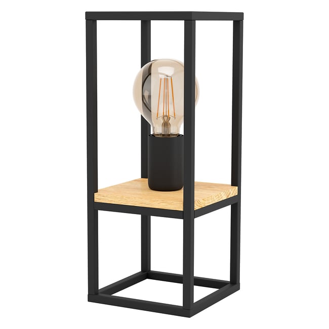 Candeeiro de mesa LIBERTAD, da Eglo preto/madeira <span itemprop=