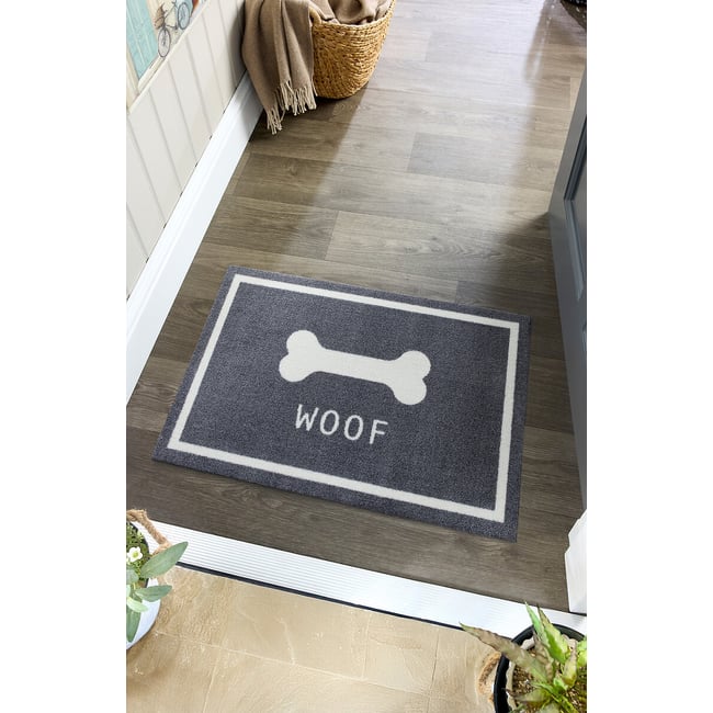 Woof Stain Resistant Pet Mat 50x75cm, grey, HOWLER & SCRATCH