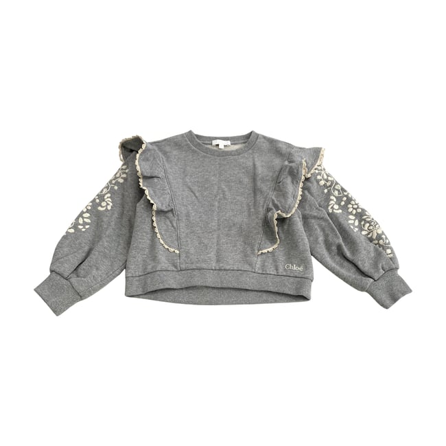 Pull enfant - Très bon état gris <span itemprop=