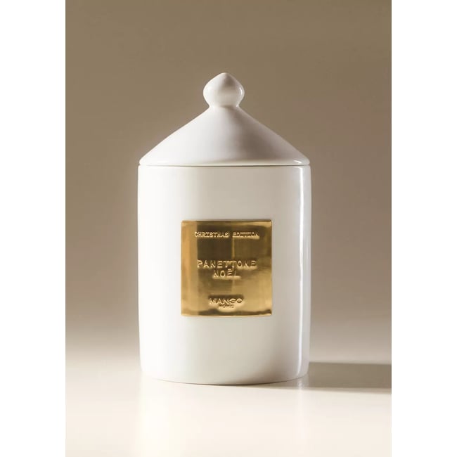 Bougie parfumée PANETONE 330 g Couleur or <span itemprop=