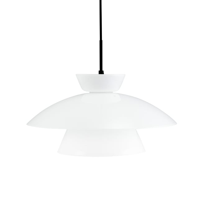 Suspension en Verre D38 VALBY Couleur blanc <span itemprop=