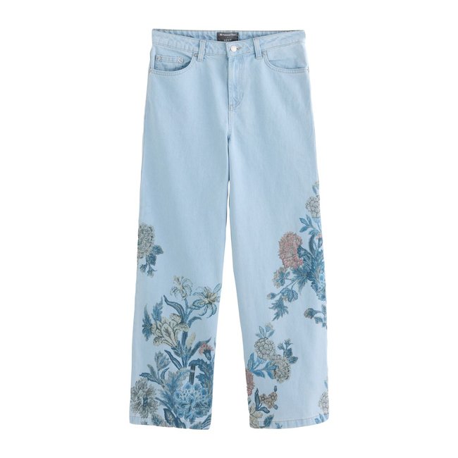 Jean brodé surpiqué national trust x next jean bleu moyen <span itemprop=