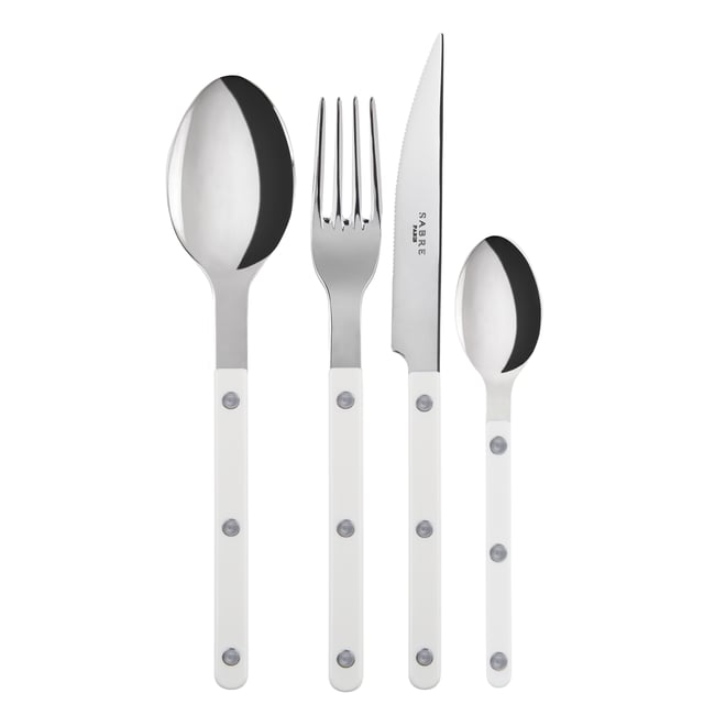 Ménagère 48 pièces, Bistrot Couleur blanc <span itemprop=