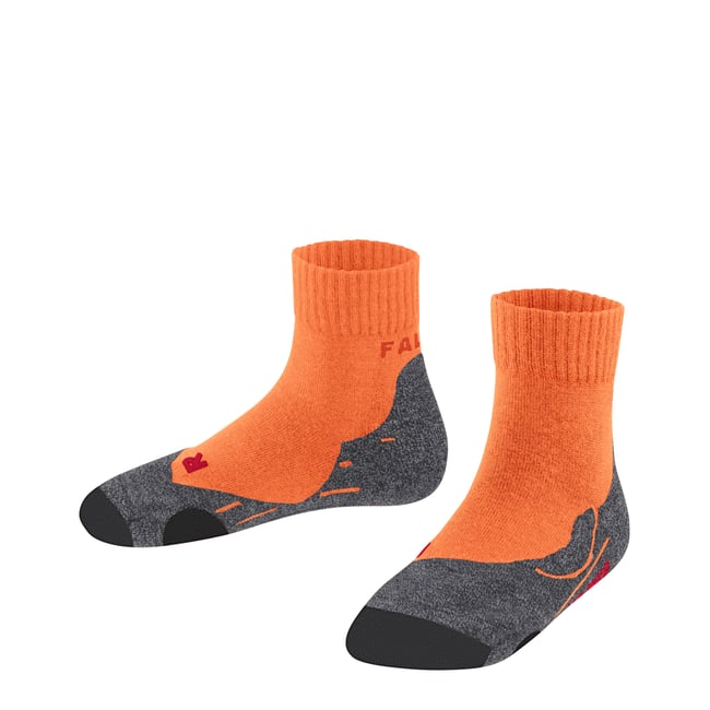 FALKE TK2 Short Chaussettes Randonnée Enfant – Rembourrage Moyen, Laine Mérinos, Anti-Ampoule, Respirantes & Thermorégulatrices (1 Paire)