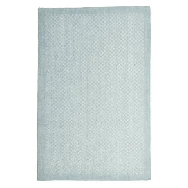 Tapis en laine vierge tissé main Couleur argent <span itemprop=
