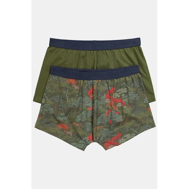 Lot de 2 caleçons kaki foncé <span itemprop=