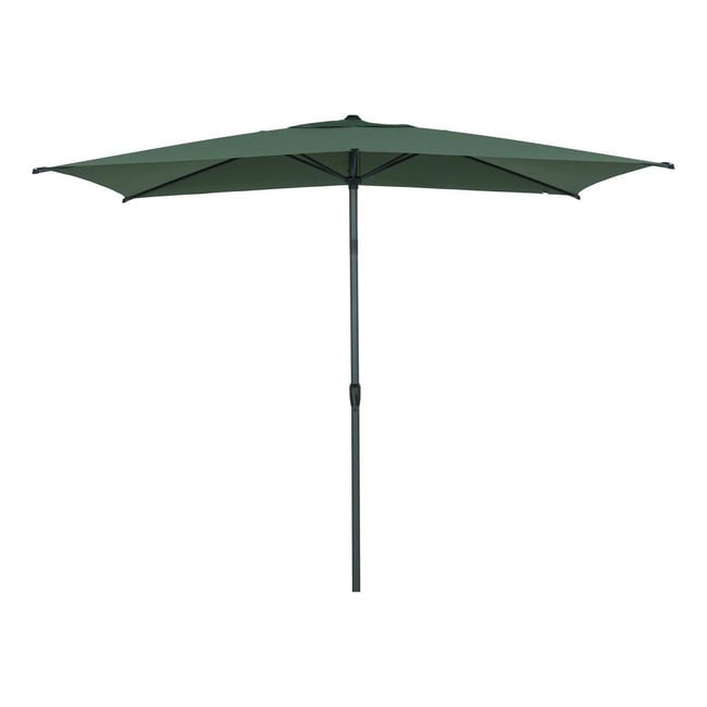 Parasol droit rectangulaire inclinable 3x2m LOOMPA vert olive <span itemprop=