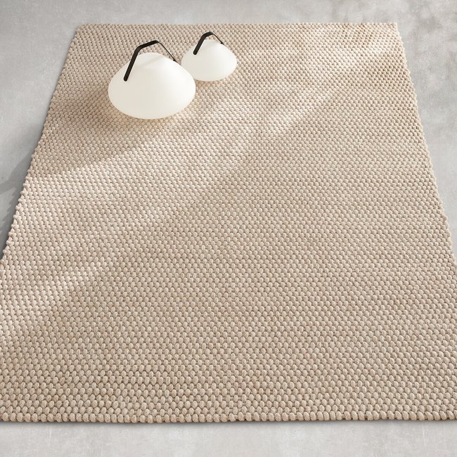 Tapis d'extérieur en cordes tissées, Skido Couleur beige chiné <span itemprop=