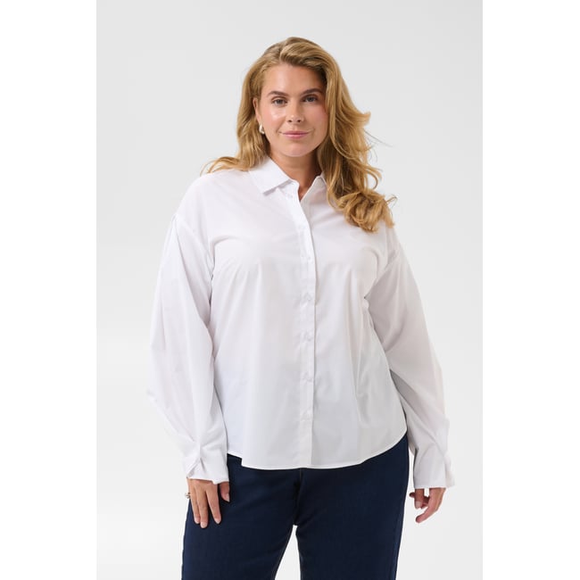 Chemise à manches longues blanc optical white <span itemprop=